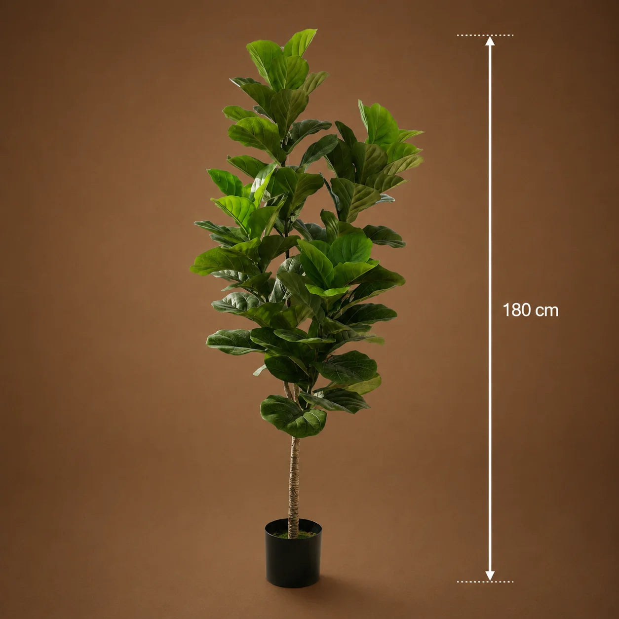 Decoratiune Smochin Artificial, Plastic, Frunze cu 4 ramificatii, 180 cm, Verde