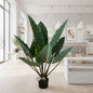 Decoratiune Strelitzia, Plastic, 120 cm, Verde