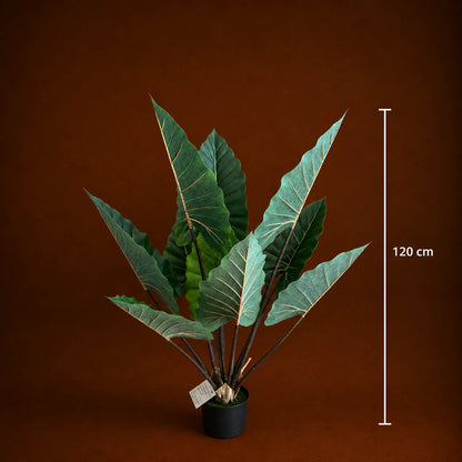 Decoratiune Strelitzia, Plastic, 120 cm, Verde