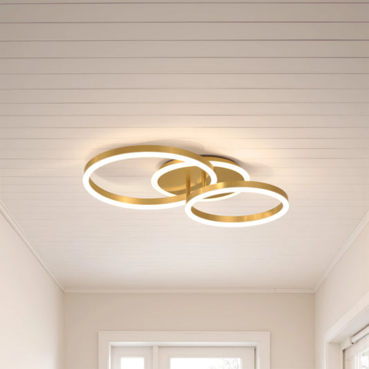 Lustra LED cu Telecomanda Elisabeth 120W Dimabila Alb Auriu