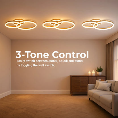 Lustra LED cu Telecomanda Elisabeth 120W Dimabila Alb Auriu