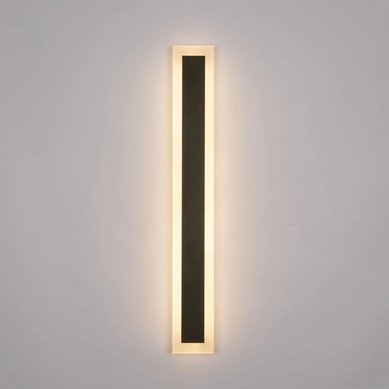 Aplica LED de Exterior Mack, Lungime 30cm, 4W, IP65, Metal, Liniar, Negru