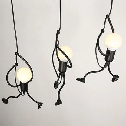 Lustra MODERNA, tip Pendul, FUNTASIA, Figurina, 3xE27, Inaltime Reglabila, Negru