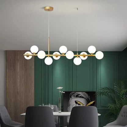 Lustra cu bec moderna LOFT Pavilion, 11x G9, Auriu, Metal, Inaltime Reglabila