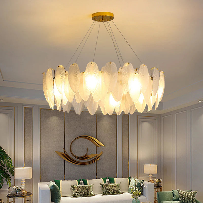 Candelabru Cristal VAUX-LE-VICOMTE Eleganza, 6x E14, Diametru 49cm, Auriu, Inaltime Reglabila