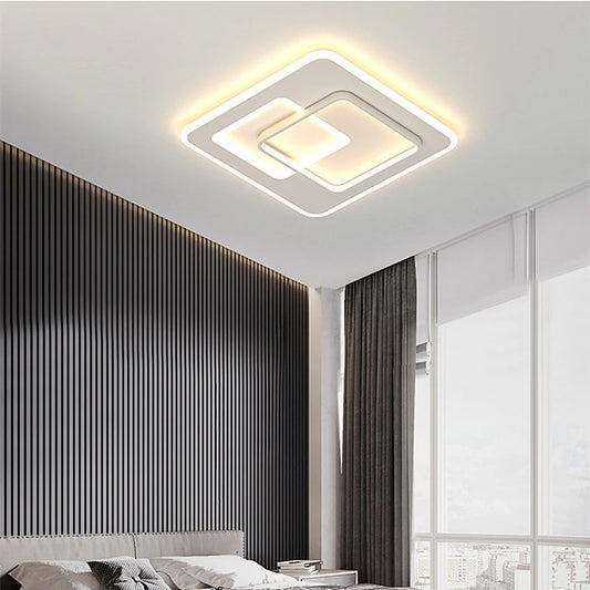 Lustra LED cu telecomanda NOLUX 35W, Patrata, lumina Rece/Calda/Neutra, Dimabila, Alb