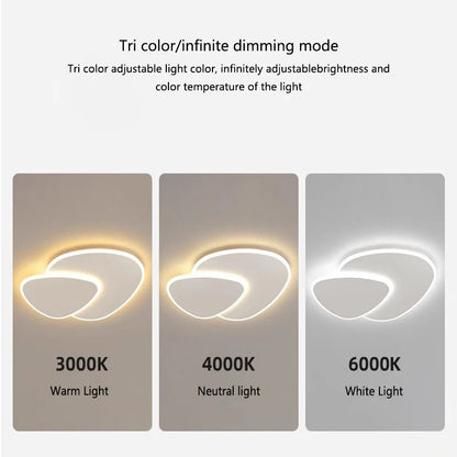 Lustra LED cu telecomanda FUTURA LUMINA 98W, Ovala, lumina Rece/Calda/Neutra, Dimabila, Alb