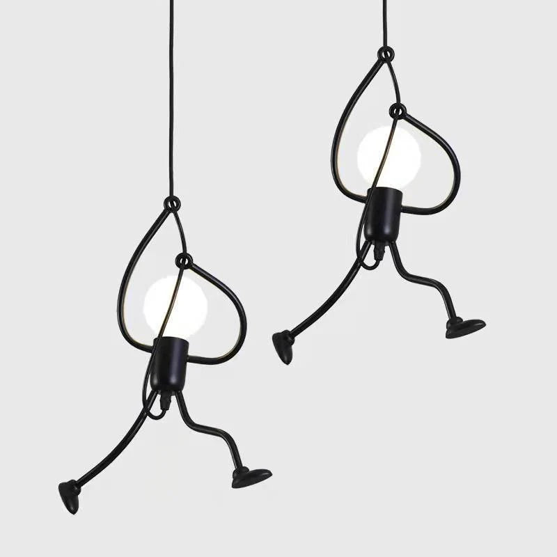 Lustra MODERNA, tip Pendul, FUNTASIA, Figurina, 1xE27, Inaltime Reglabila, Negru