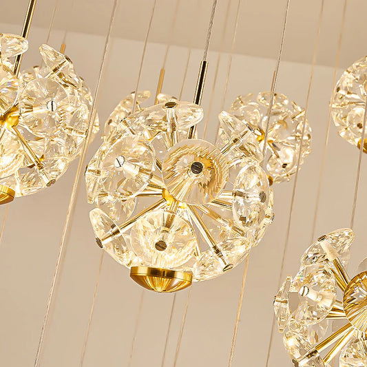 Candelabru Cristal LED Ismini Auriu