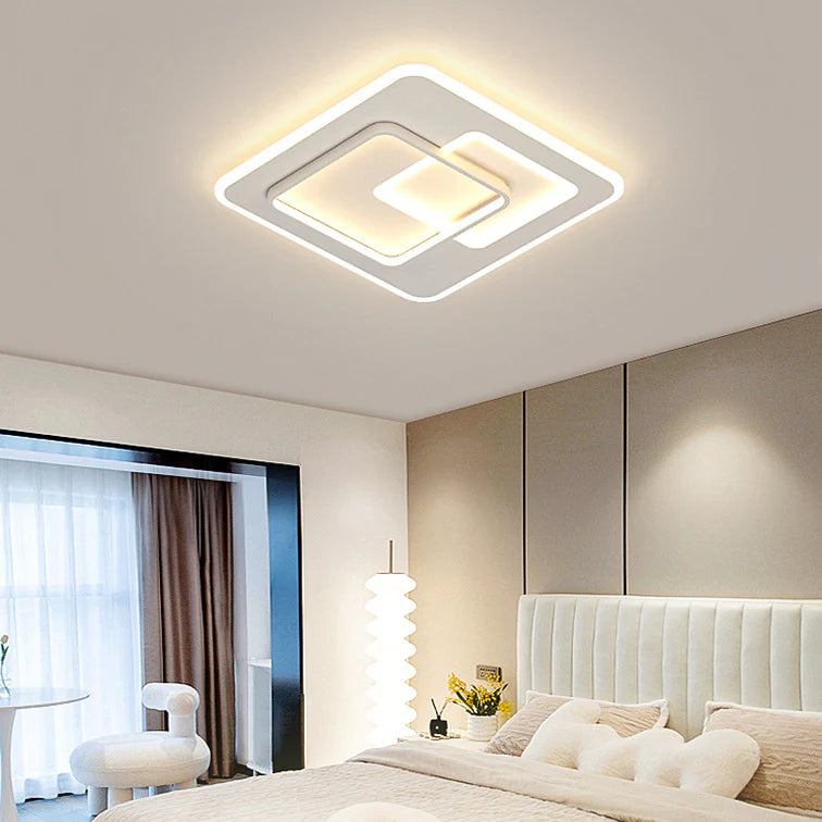 Lustra LED cu telecomanda NOLUX 35W, Patrata, lumina Rece/Calda/Neutra, Dimabila, Alb