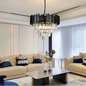 Candelabru Cristal BLOIS 10x E27 Negru Auriu