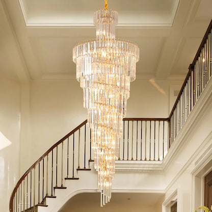 Candelabru Cristal CC8043/600H1800GD, Diametru 60cm, Inaltime 1800cm, Auriu Lucios, Inaltime Reglabila, Design Elegant