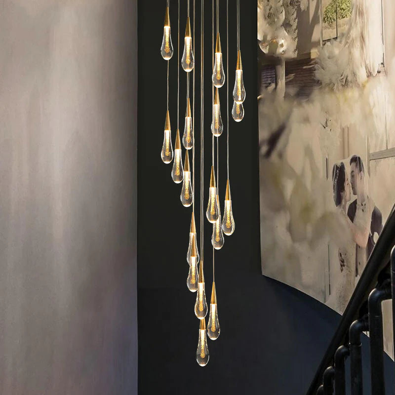 Candelabru Cristal LED 60W Iustinian Diametru 60cm Auriu