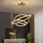 Lustra LED PRISM Luminis, Cristal si Metal, 210W, 4 Cercuri, Dimabila, Inaltime Reglabila, Lumina Rece/Calda/Neutra, Ilu