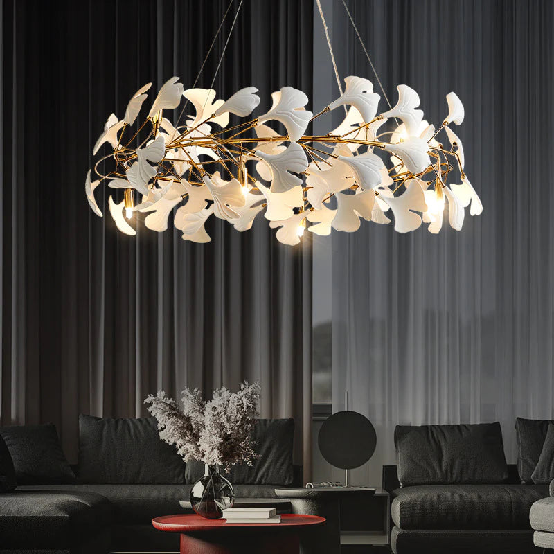 Candelabru Cristal Alpha 8XG9 Auriu Inaltime Reglabila