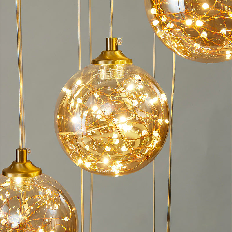 Candelabru Cristal LED Ismini Auriu