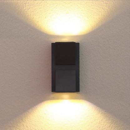 Aplica LED de Exterior si Interior, 2 Surse x 5W, IP65, ABS, Negru, 3000K, AX100/2BK – aplică LED, culoare neagră – Rega