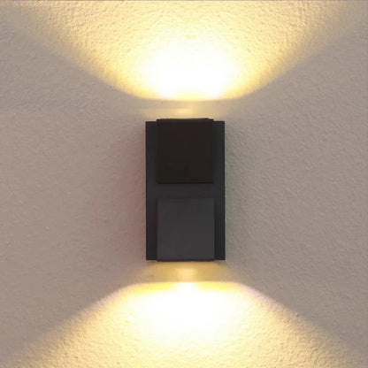 Aplica LED de Exterior si Interior, 2 Surse x 5W, IP65, ABS, Negru, 3000K, AX100/2BK