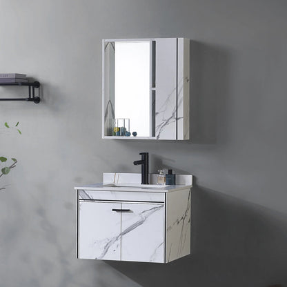 Set Mobilier pentru Baie 60x48cm 3 Piese Negru Alb