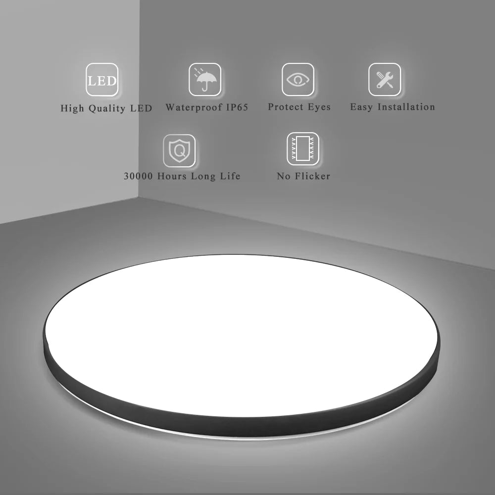 Plafoniera LED SOLIS 47cm 48W Lumina Rece Negru