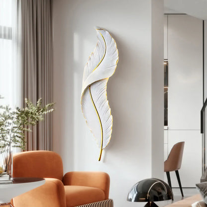 Aplica LED Pena 85CM Alb Auriu