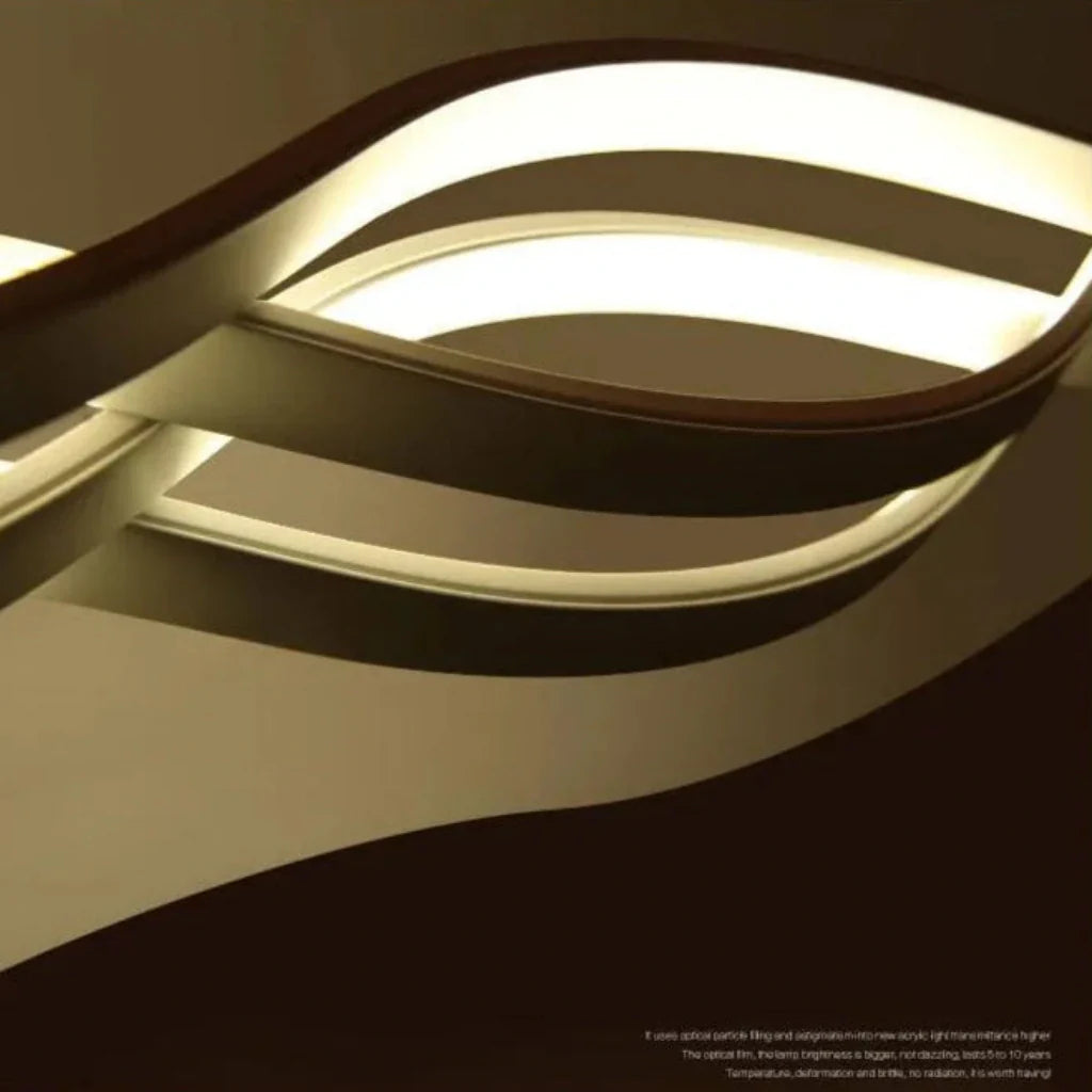 Lustra LED Suspendata cu Telecomanda WAVE, 105W, Inaltime Reglabila, Lumina Rece/Calda/Neutra, Dimabila, Alb