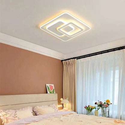 Lustra LED cu telecomanda NOLUX 35W, Patrata, lumina Rece/Calda/Neutra, Dimabila, Alb