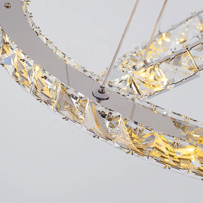 Lustra LED PRISM Luminis, 58W, Cristal si Metal, Dimabila, Inaltime Reglabila, Lumina Rece/Calda/Neutra, Iluminat Luxos