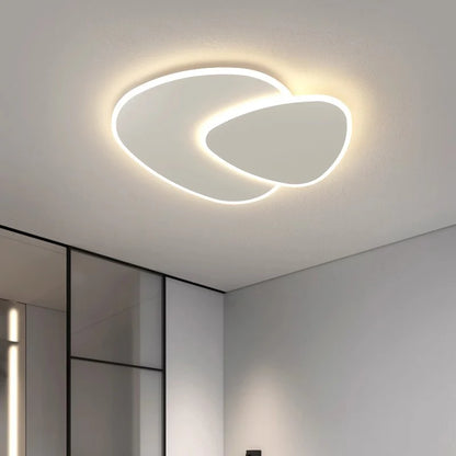 Lustra LED cu telecomanda FUTURA LUMINA 98W, Ovala, lumina Rece/Calda/Neutra, Dimabila, Alb