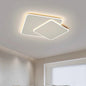 Lustra LED cu telecomanda FUTURA LUMINA 98W, 2 Patrate, lumina Rece/Calda/Neutra, Dimabila, Alb
