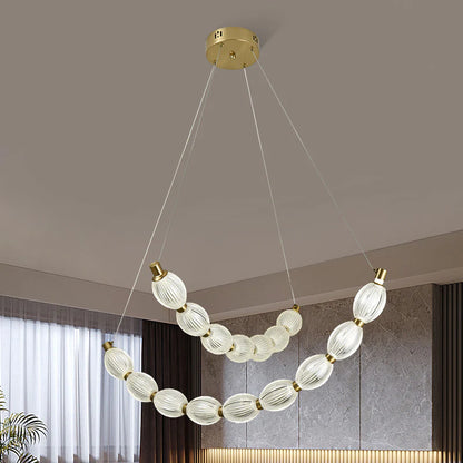 Lustra LED suspendata cu telecomanda FAUSTO, 78W, lumina Rece/Calda/Neutra, Dimabila,Inaltime Reglabila, Auriu