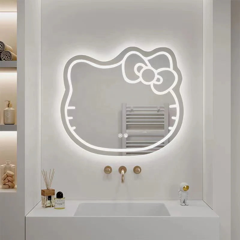 Oglinda LED Kitty Pisica, 80X70, Touch, Sistem Dezaburire, Dimabila