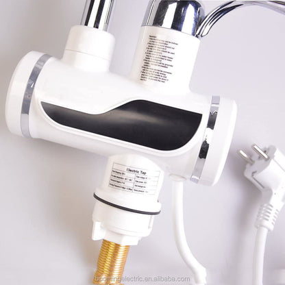 Robinet Electric cu Incalzire Instantanee a Apei, Afisaj Temperatura LED, Orizontal cu Montaj pe Chiuveta/Cada, Putere 3