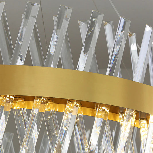 Candelabru LED CASERTA cu Telecomanda, 68W, Dimabil, 3000K/4000K/6000K,Diametru 60cm, Auriu