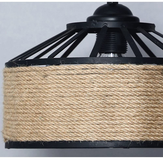 Lustra Vintage LV300/300BK, 1xE27, Rustic Barn, Sfoara si Metal, 150cm, Negru – lustră LED, culoare neagră, 150 cm – Reg