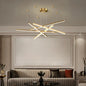 Lustra LED suspendata cu telecomanda GINEVRA 31W, 5 Elemente, lumina Rece/Calda/Neutra, Auriu