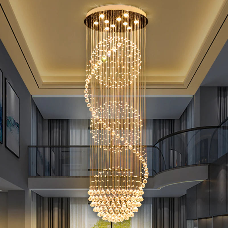 Candelabru Cristal LED 70W Bellini Auriu 50cm
