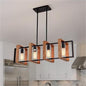 Lustra Vintage LV560/4BK, 4XE27, Rustic Barn, Lemn si Metal, 85cm, Negru
