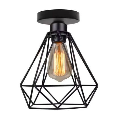 Lustra cu Abajur, GRACIE, Diamant, 1XE27, Negru – RegalStore