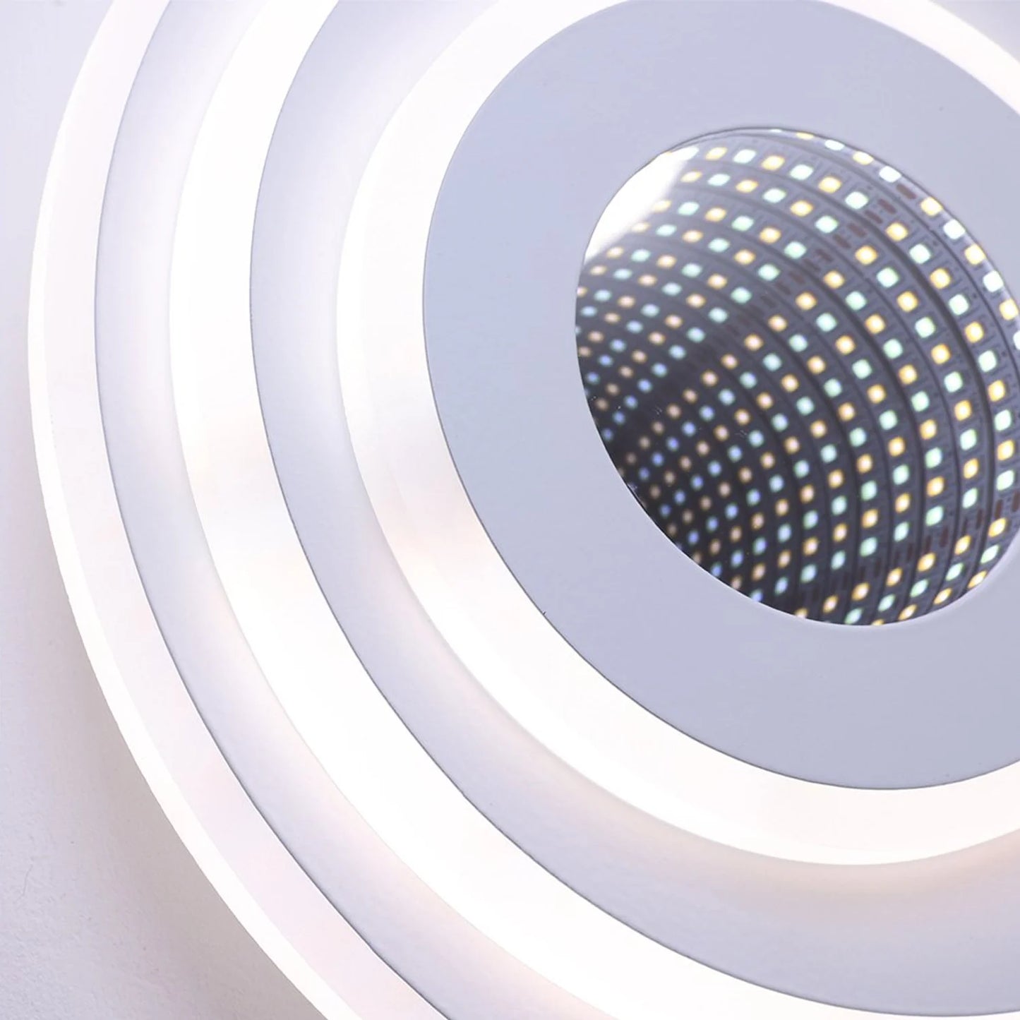 Lustra LED NEXA Rotund 3D, 17W, Alb, Lumina Rece/Calda/Neutra