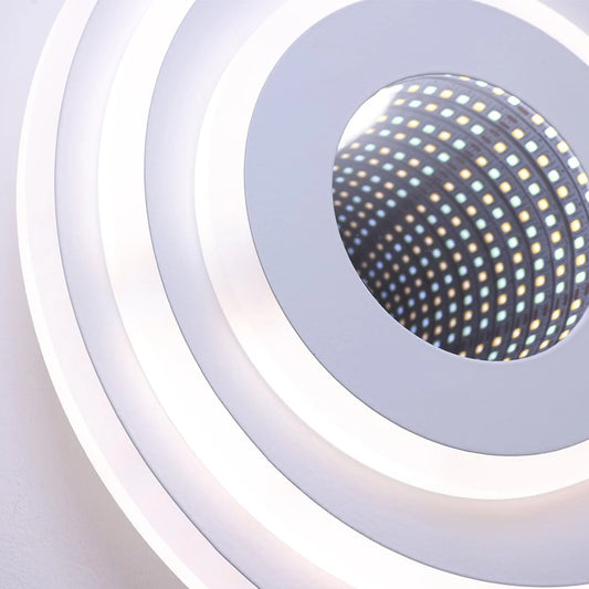 Lustra LED NEXA Rotund 3D, 17W, Alb, Lumina Rece/Calda/Neutra