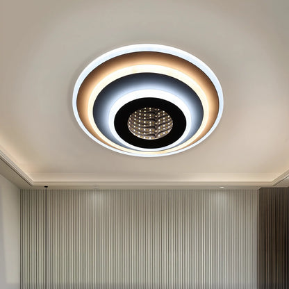 Lustra LED NEXA Rotund 3D, 17W, Alb, Lumina Rece/Calda/Neutra