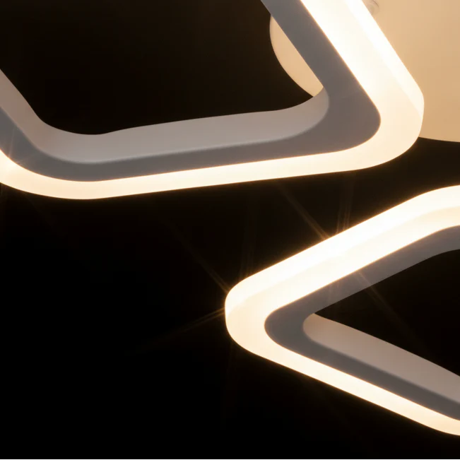 Lustra LED ERIKA, 24W, 3 Patrate, lumina Neutra, Alb