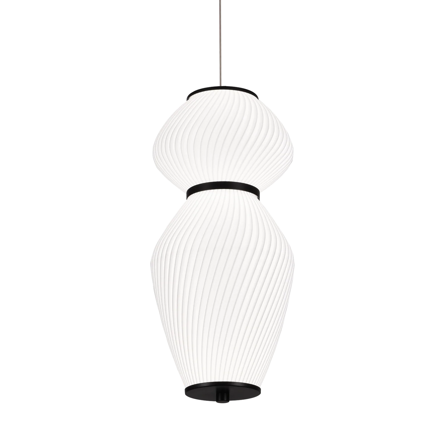 Lustra Suspendata LT022/2WH, 2xE27, Diametru 40.5 cm, Inaltime 16.5 cm, Alb, Plexiglas, Metal