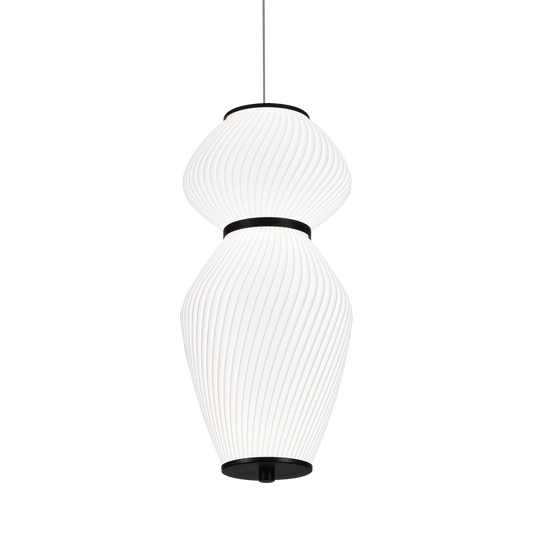 Lustra Suspendata LT022/2WH, 2xE27, Diametru 40.5 cm, Inaltime 16.5 cm, Alb, Plexiglas, Metal