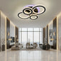 Lustra LED NOVA Rotonda cu Cristale, 4 Surse de Lumina, RGB, cu Telecomanda, 68W, Negru & Inox