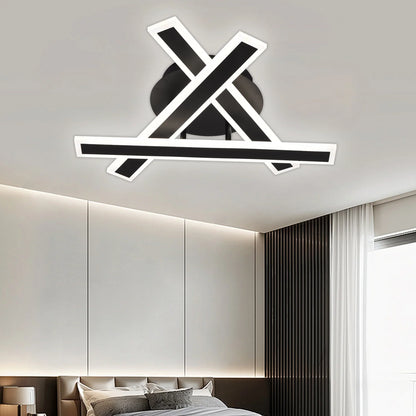 Lustra LED cu Telecomanda LT755, 62W, 40x5.5x10,Lumina Rece/Calda/Neutra, Dimabila, Negru, Metal, Plexiglas