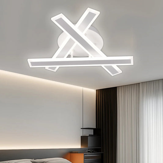 Lustra LED cu Telecomanda LT755, 62W, 40x5.5x10, Lumina Rece/Calda/Neutra, Dimabila, Alb, Metal, Plexiglas