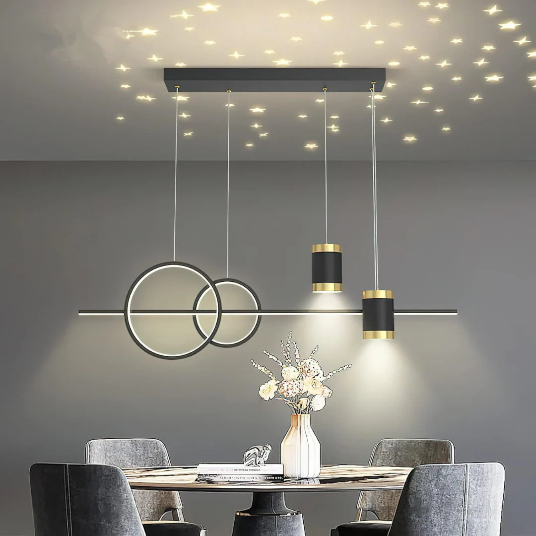 Lustra LED Paulina 75W Alb Negru