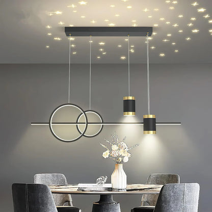 Lustra LED Paulina 75W Alb Negru